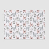 Llamas Pattern glimlachen Tissuepapier (Voorkant)