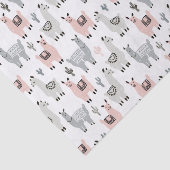 Llamas Pattern glimlachen Tissuepapier (Detail)