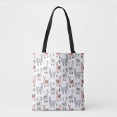 Llamas Pattern glimlachen Tote Bag (Voorkant)