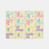 Llamas Pink, Yellow Paars Cute Schattig Fleece Deken (Voorkant (Horizontaal))