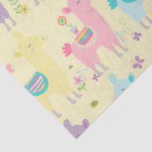Llamas Pink, Yellow Paars Cute Schattig Tissuepapier (Detail)