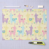 Llamas Pink, Yellow Paars Cute Schattig Tissuepapier (Craft)