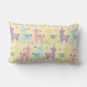 Llamas Pink Yellow Paars Nursery Toddler Kussen (Achterkant)