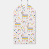 Llamas & Rainbows Fiesta Birthday Party Hartelijk  Cadeaulabel (Achterkant)