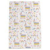 Llamas & Rainbows Fiesta Birthday Party Hartelijk  Medium Cadeauzakje (Achterkant)