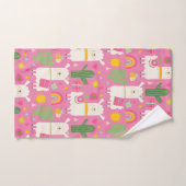 Llamas Rainbows Green Cactus Light Girly Pink Cute Bad Handdoek (Handdoek)