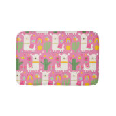 Llamas Rainbows Green Cactus Light Girly Pink Cute Badmat (Voorkant)