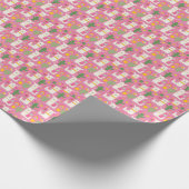 Llamas Rainbows Green Cactus Light Girly Pink Cute Cadeaupapier (Hoek)