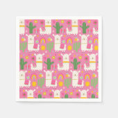 Llamas Rainbows Green Cactus Light Girly Pink Cute Servet (Voorkant)