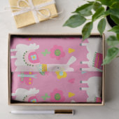 Llamas Rainbows Green Cactus Light Girly Pink Cute Tissuepapier (Geschenk)