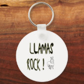 Llamas Rock! Button Sleutelhanger (Voorkant)