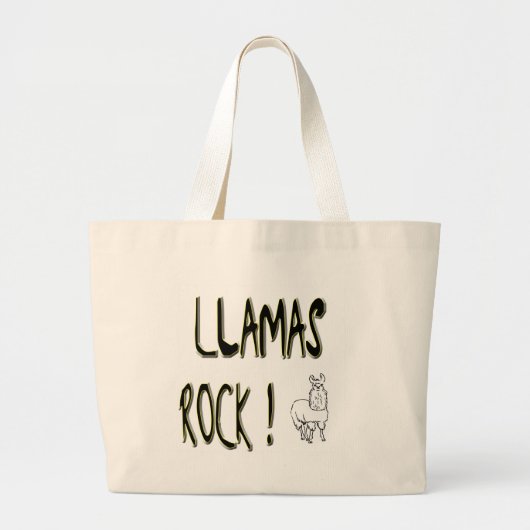 Llamas Rock! canvas tas (Voorkant)