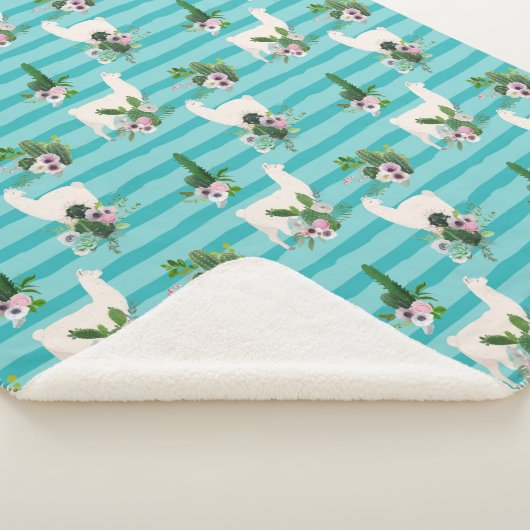 Llamas Sherpa Blanket Deken (3/4)