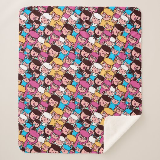 Llamas Sherpa Blanket Deken (Voorkant)