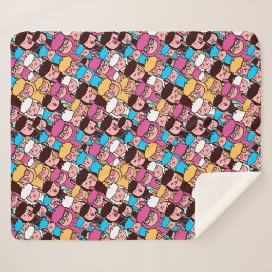 Llamas Sherpa Blanket Deken (Voorkant (horizontaal))