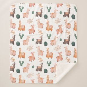 Llamas Sherpa Blanket Deken