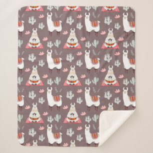 Llamas Sherpa Blanket Deken