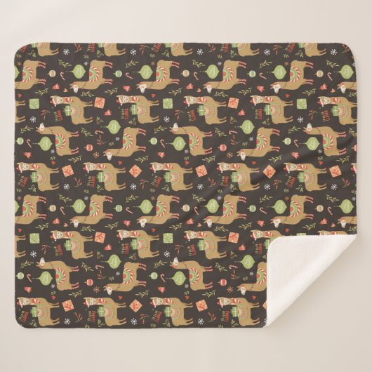 Llamas Sherpa Blanket Deken (Voorkant (horizontaal))