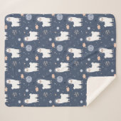 Llamas Sherpa Blanket Sherpa Deken (Voorkant (horizontaal))