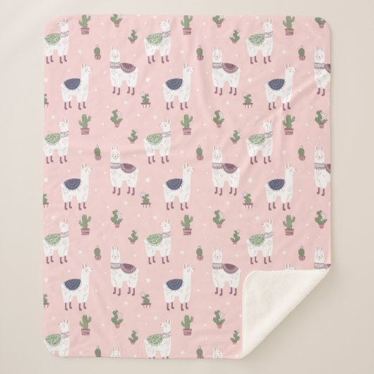 Llamas Sherpa Blanket Sherpa Deken (Voorkant)