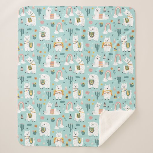 Llamas Sherpa Blanket Sherpa Deken (Voorkant)