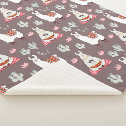 Llamas Sherpa Blanket Sherpa Deken (3/4)