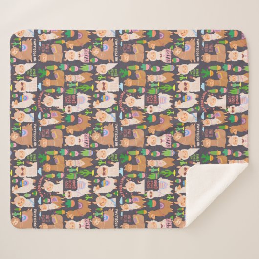 Llamas Sherpa Deken (Voorkant (horizontaal))