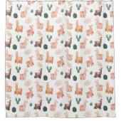 Llamas Shower Curtain Douchegordijn (Voorkant)
