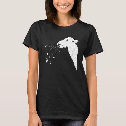 Llamas Spit Cheeky Spitting Llama T-shirt (Voorkant)