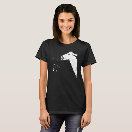 Llamas Spit Cheeky Spitting Llama T-shirt (Voorkant volledig)