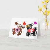 Llama's Valentijnsdag Kaart (Gele Bloem)