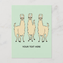 Llamas Voeg je eigen tekstbericht toe Briefkaart
