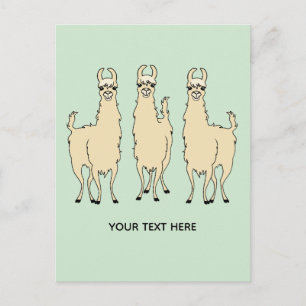 Llamas Voeg je eigen tekstbericht toe Briefkaart