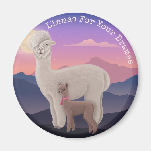 Llamas voor je drama's magneet (Voorkant)