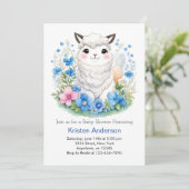 Llama's Whimsical Wildflower Magic Boy Baby shower Kaart (Staand voorkant)