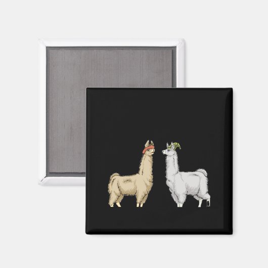 Llamas With Hats Carl Magneet (Voorkant / Achterkant)