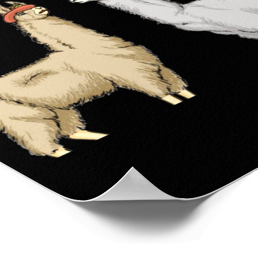 Llamas With Hats Carl  Poster (Hoek)