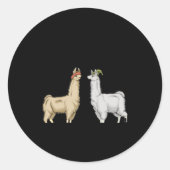 Llamas With Hats Carl  Ronde Sticker (Voorkant)