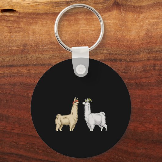 Llamas With Hats Carl  Sleutelhanger (Voorkant)