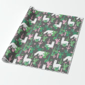 Llamas Wrapping Paper Cadeaupapier (Uitgerold)