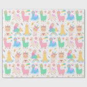 Llamas Wrapping Paper Cadeaupapier (Vlak)