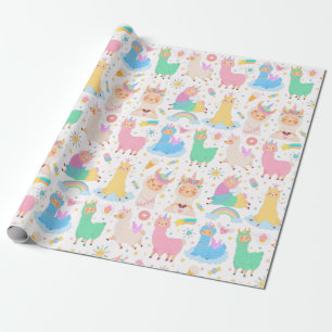 Llamas Wrapping Paper Cadeaupapier