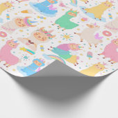 Llamas Wrapping Paper Cadeaupapier (Hoek)