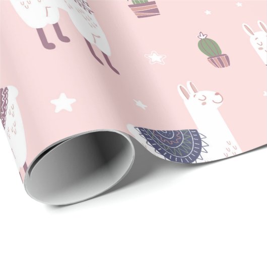 Llamas Wrapping Paper Cadeaupapier (Rol Hoek)