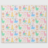 Llamas Wrapping Paper Cadeaupapier (Vlak)