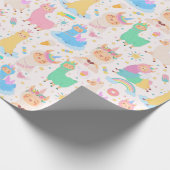 Llamas Wrapping Paper Cadeaupapier (Hoek)
