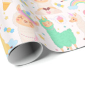 Llamas Wrapping Paper Cadeaupapier (Rol Hoek)