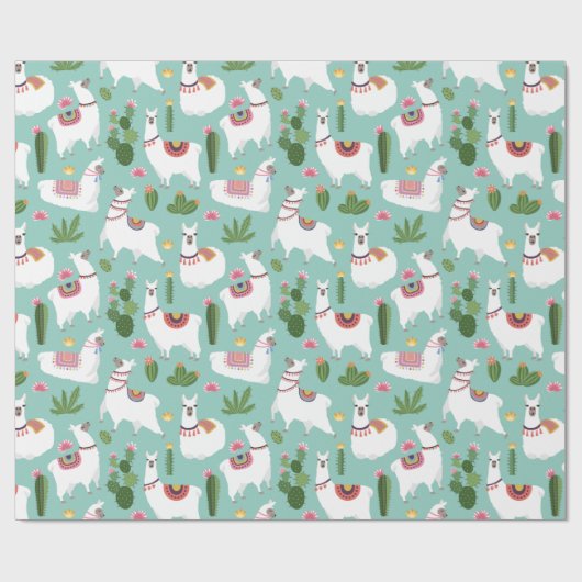 Llamas Wrapping Paper Cadeaupapier (Vlak)