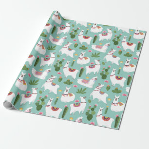 Llamas Wrapping Paper Cadeaupapier