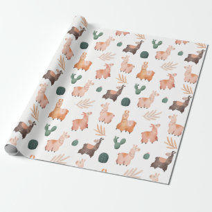 Llamas Wrapping Paper Cadeaupapier